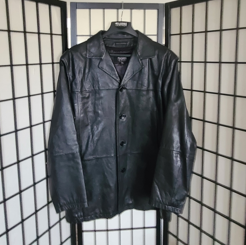 Wilson Leather Pelle Studio coat w/ zip out lining, XL